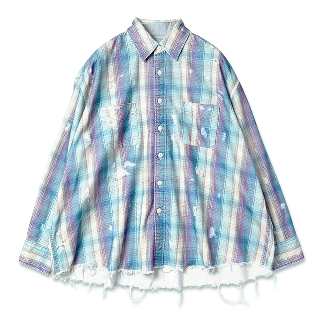 ジャケット・アウター JieDa FLANNWL DAMAGE SHIRT 中古・古着通販】Jieda (ジエダ) DAMAGE OVER DENIM SHIRT