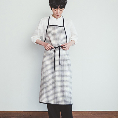 fog linen work　リネンパイピングエプロン リネン パイピングエプロン ナチュラル | fog linen work