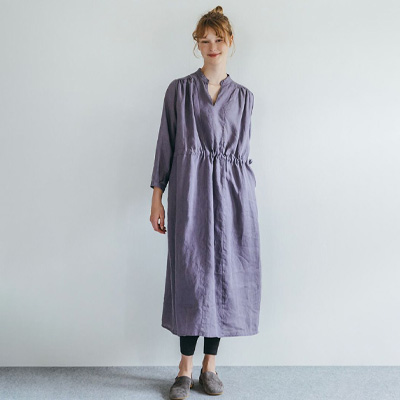 fog linen work（フォグリネンワーク） ALISA DRESS WISTERIA アリサ