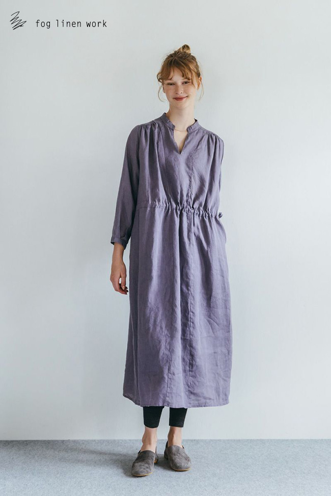 fog linen work フォグリネンワーク ALISA DRESS WISTERIA アリサ ワンピース ウィステリア LW4A48-2121  : lw4a48-2121 : rish - 通販 - Yahoo!ショッピング