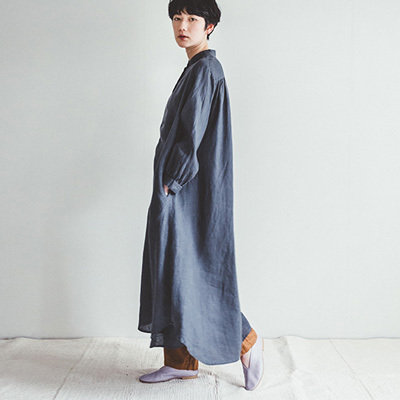 数量限定 タグ付 Fog Linen Work 丸襟リネンコート ワンピース ゆったり オープニング大放出セール Talalsalman Com