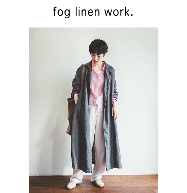 珍しい Fog Linen Work フォグリネンワーク Ailey Coat Gris Blue ベイリー コート グリー ブルー Lwa311 2307 爆売り Regionmarket Store