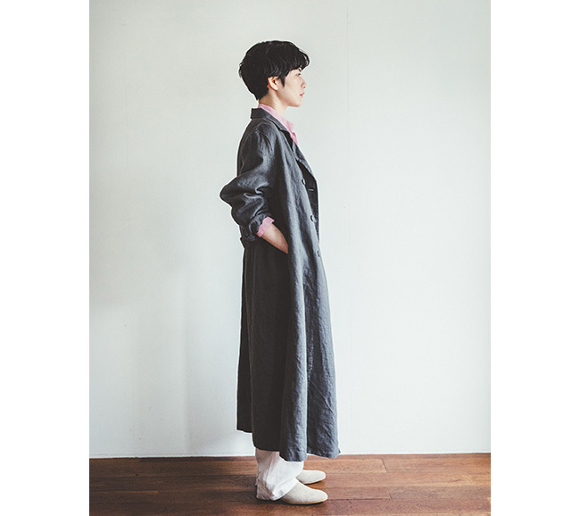 珍しい Fog Linen Work フォグリネンワーク Ailey Coat Gris Blue ベイリー コート グリー ブルー Lwa311 2307 爆売り Regionmarket Store