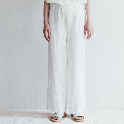 fog linen work フォグリネンワーク RAE PETIT PANTS WHITE レイ ペティパンツ ホワイト LWA324-19