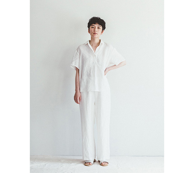 fog linen work フォグリネンワーク RAE PETIT PANTS WHITE レイ ペティパンツ ホワイト LWA324-19