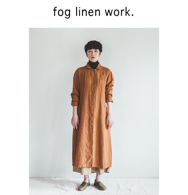 fog linen work フォグリネンワーク NICOLE COAT OCRE ニコール コート