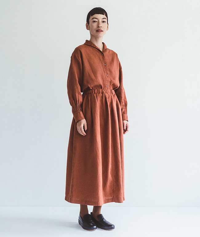 ARATA◡̈fog linen work | イチカスカート fog linen work フォグリネンワーク ICHIKA SKIRT BLUE DUR