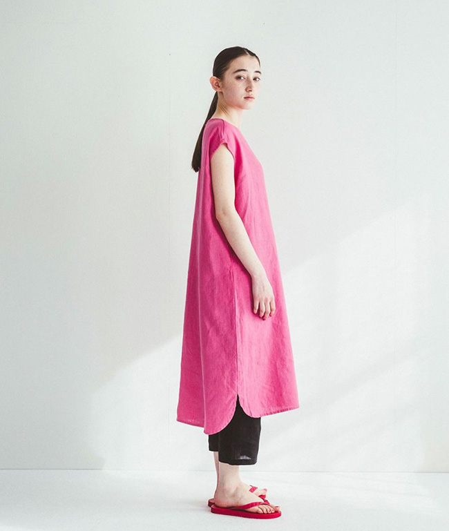 fog linen work（フォグリネンワーク） カーリン ワンピース ローズ