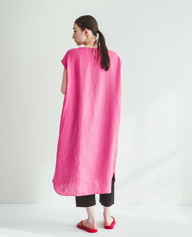 fog linen work（フォグリネンワーク） カーリン ワンピース ローズ