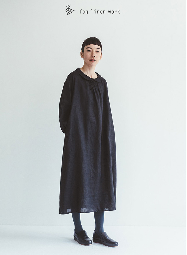 fog linen work フォグリネンワーク LUUK DRESS BLACK ルーク ドレス