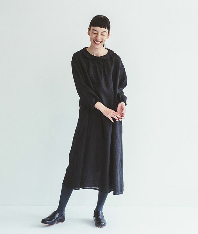 fog linen work フォグリネンワーク LUUK DRESS BLACK ルーク ドレス