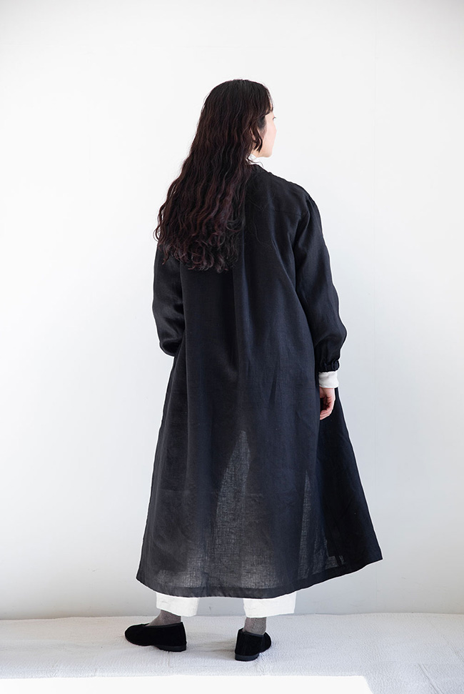 fog linen work（フォグリネンワーク） JADE DRESS BLACK ジャード