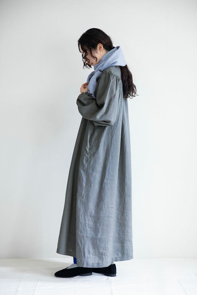 fog linen work（フォグリネンワーク） JEANNE DRESS ACIER ジャンヌ