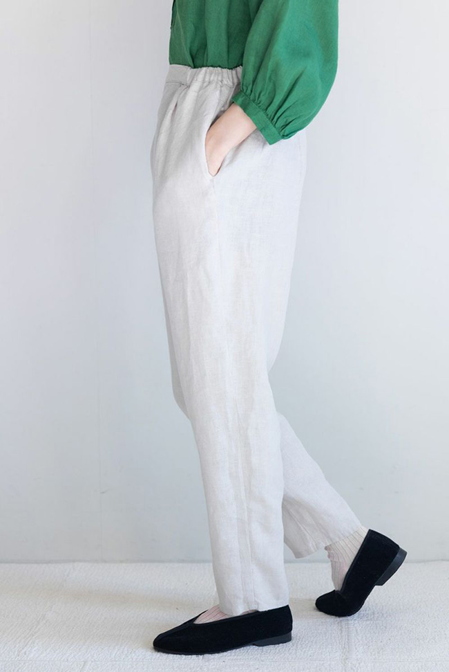 fog linen work（フォグリネンワーク） MANON PANTS ALBATRE マノン