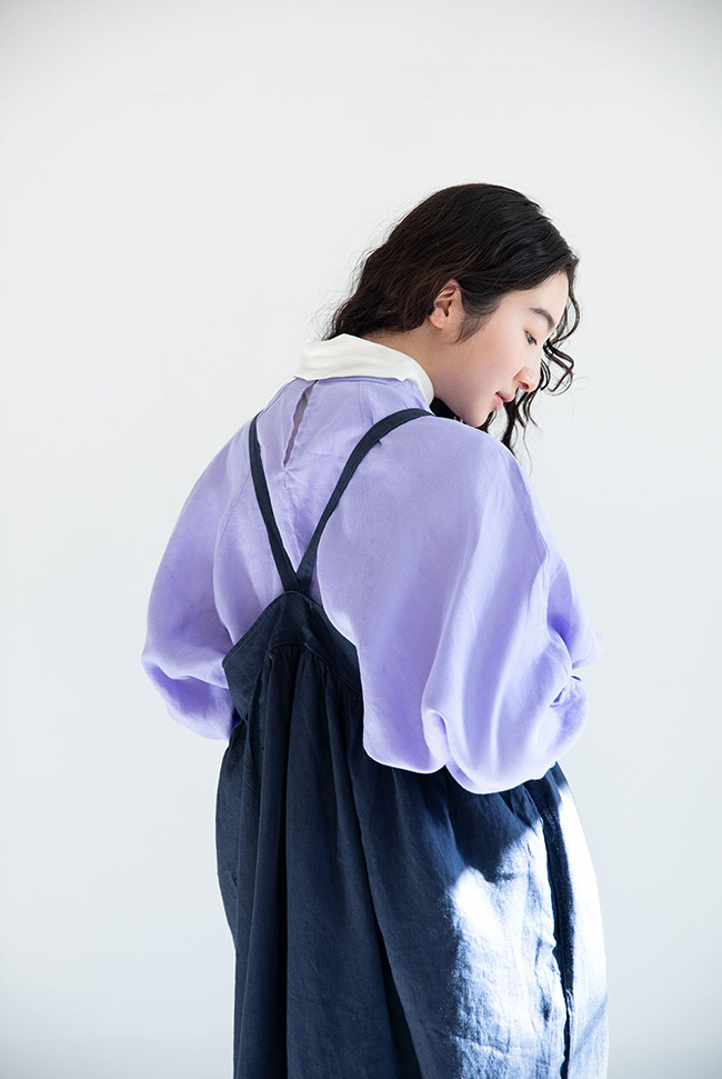 fog linen work フォグリネンワーク ROMY SALOPETTE ARDOISE