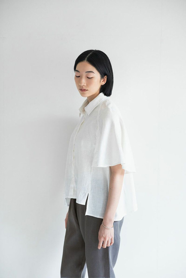 fog linen work HONOKA TOP リトアニアリネンブラウス fog linen work（フォグリネンワーク） HONOKA TOP WHITE ホノカ