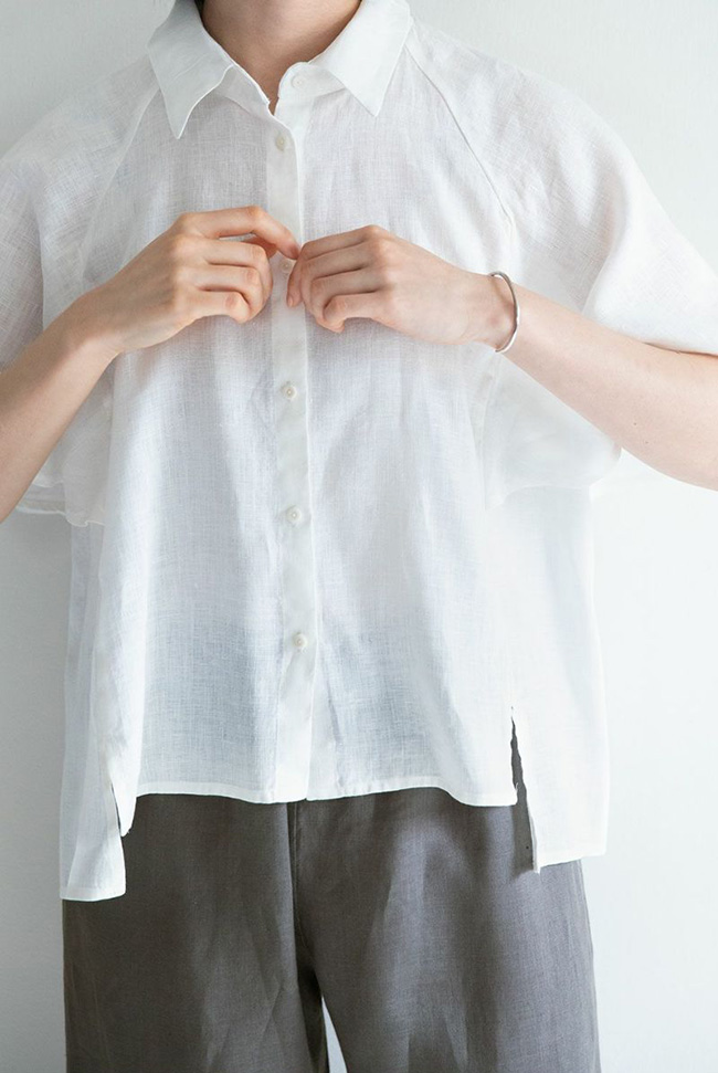 fog linen work（フォグリネンワーク） HONOKA TOP WHITE ホノカ