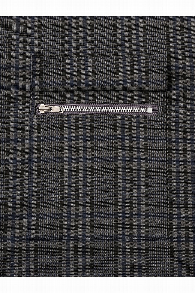 SOFTHYPHEN（ソフトハイフン） CHECK FLANNEL ZIP POCKET SHIRT