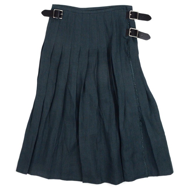 O'NEIL OF DUBLIN オニールオブダブリン)LOW WAIST PLEATS WRAP SKIRT WITH PINリネンプリーツラップ巻きスカート レディース｜womanremix｜08