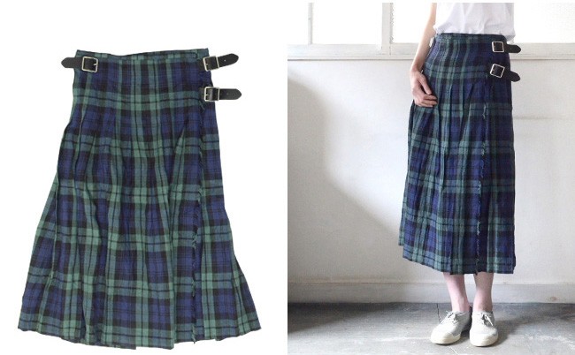 O'NEIL OF DUBLIN オニールオブダブリン)LOW WAIST PLEATS WRAP SKIRT WITH PINリネンプリーツラップ巻きスカート レディース｜womanremix｜03