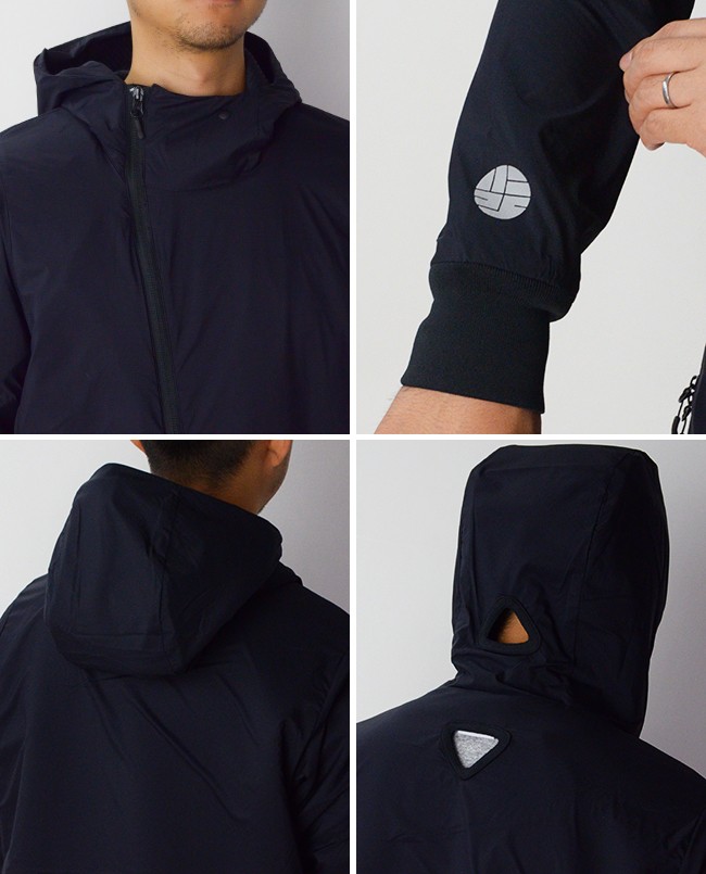 アルクフェニックス　プルオーバー　2way ブラック　新品未使用タグ付　フード MENS】ハーフジップロングスリーブ・アウター 中綿ジャケット