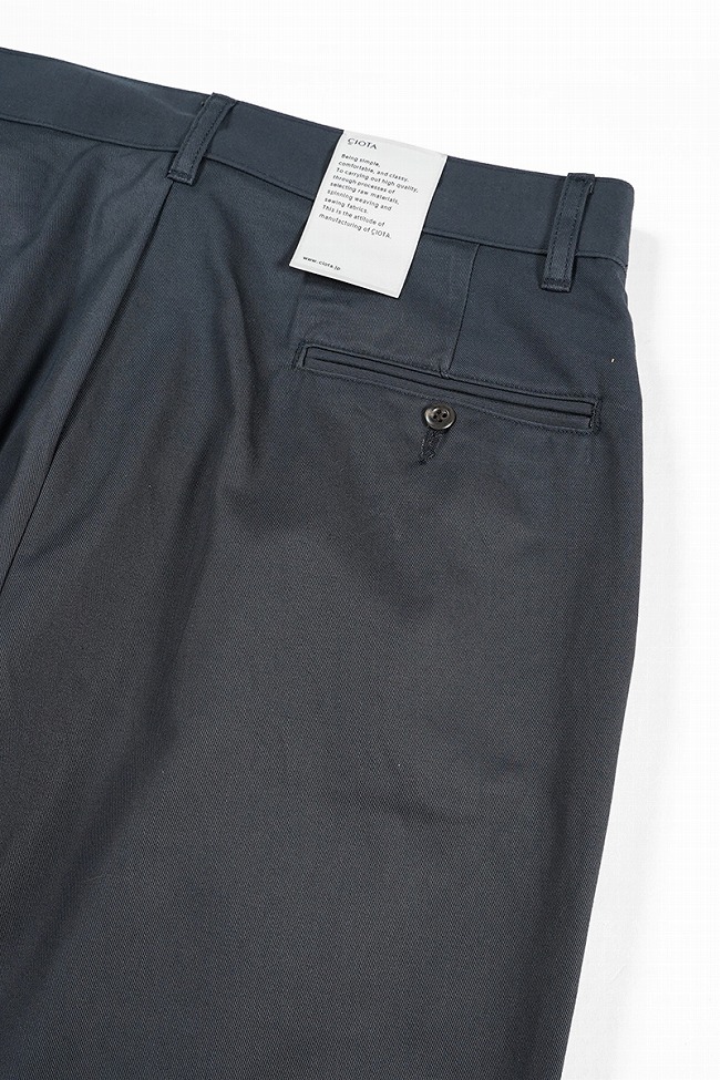CIOTA（シオタ） 2 Tuck Chino Cloth Pants 2タックチノクロスパンツ
