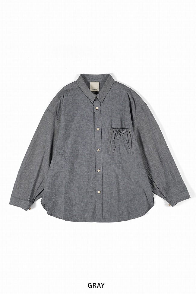 refomed(リフォメッド) WRIST PATCH WIDE SHIRT CHAMBRAY リストパッチワイドシャツ シャンブレー RESH-006