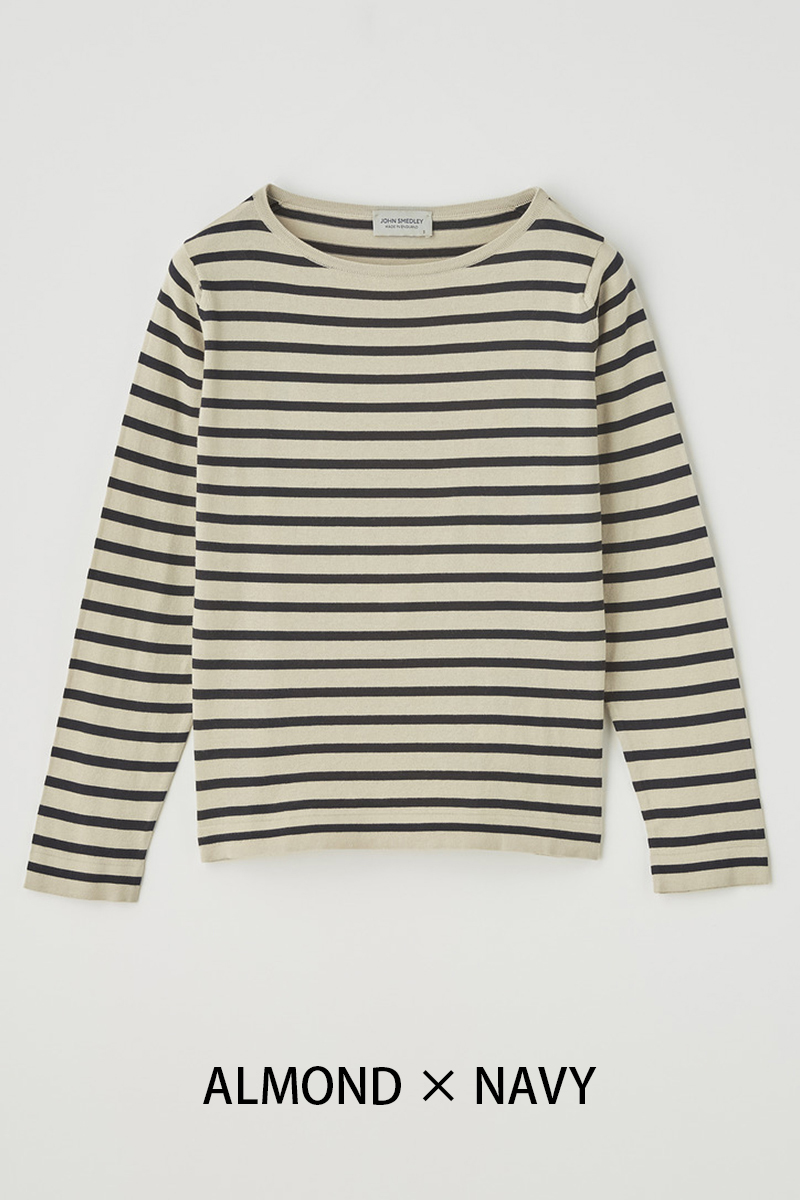 JOHN SMEDLEY（ジョンスメドレー） レディース 30G 長袖 ボーダー 