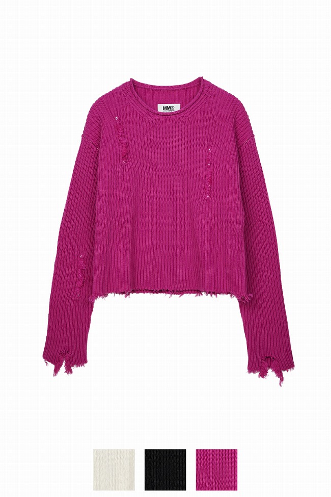 希少 美品 17ss MM6 上質 オープンショルダー リブ ニット セーター 希少 美品 17ss MM6 上質 オープンショルダー リブ ニット セーター