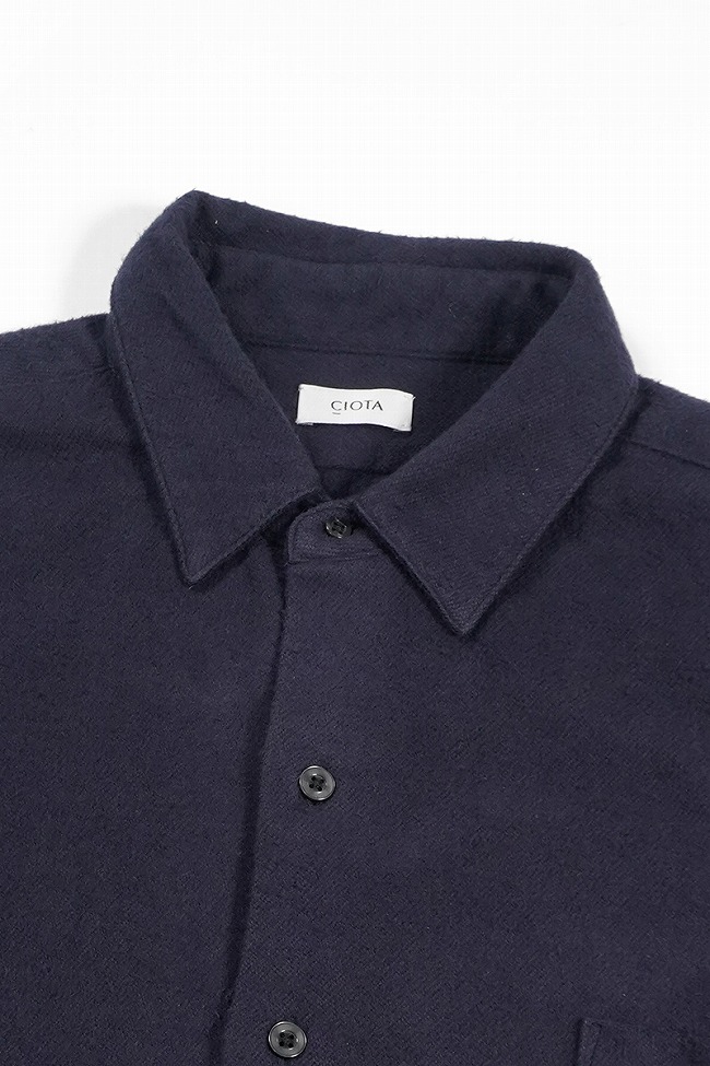CIOTA（シオタ） Flannel Regular Collar Long Sleeve Shirt