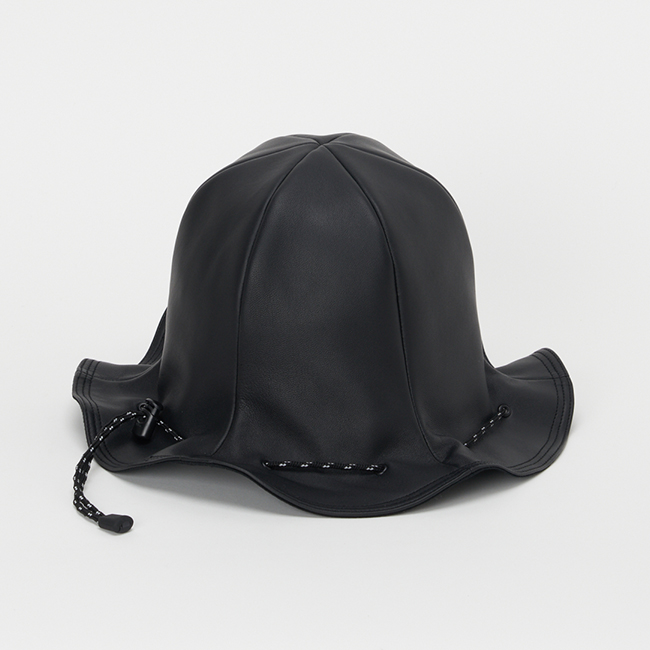 HenderScheme エンダースキーマ 黒 レザーハット Hender Scheme（エンダースキーマ） シープキンチャクハット sheep