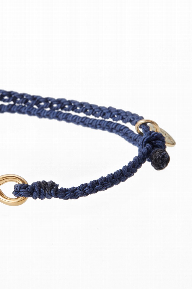 XOLO XOLO(ショロ) Twisted Rope Link Silk Code Bracelet -Gold 