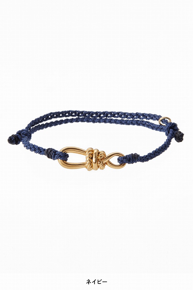 XOLO XOLO(ショロ) Twisted Rope Link Silk Code Bracelet -Gold