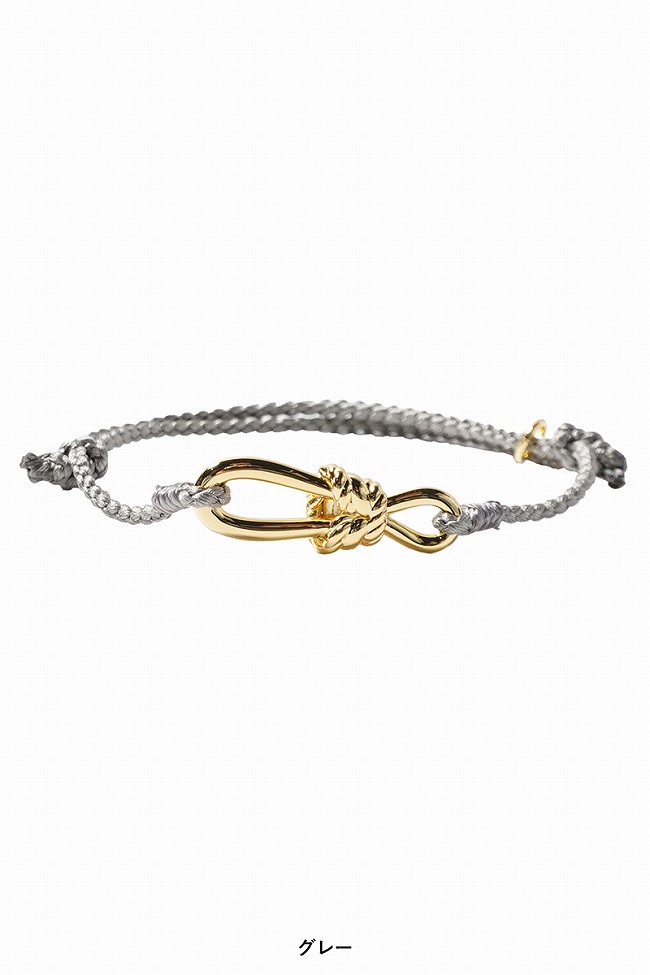 XOLO XOLO(ショロ) Twisted Rope Link Silk Code Bracelet -Gold 