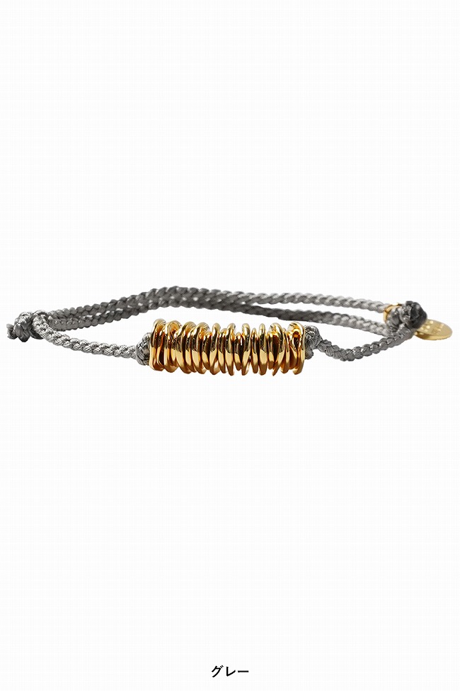 XOLO XOLO(ショロ) Piece Silk Code Bracelet -Gold- ピース シルク