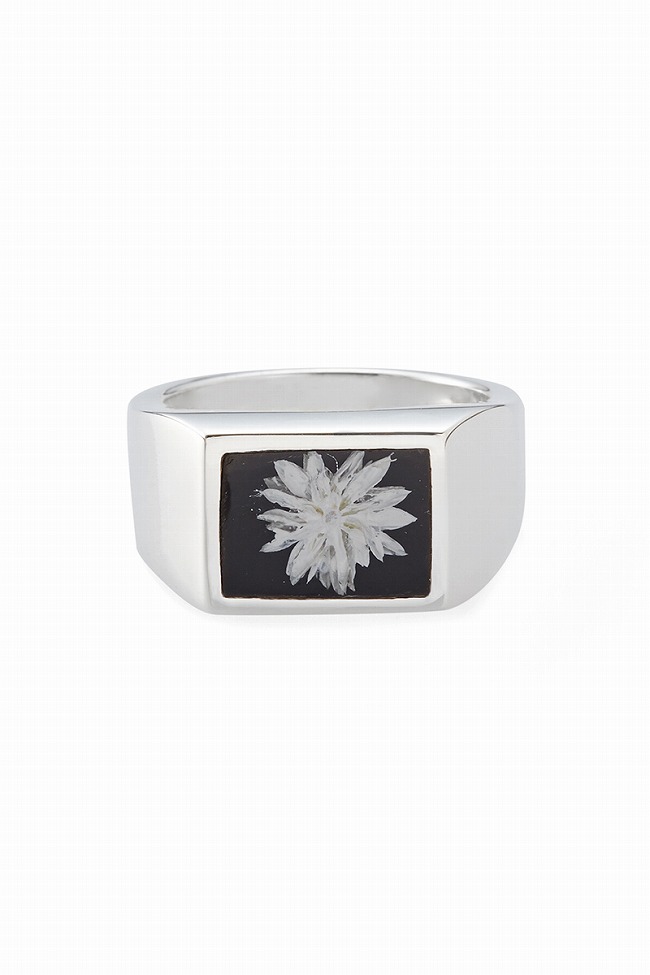 XOLO XOLO(ショロ) Signet Ring with Black Flower シグネットリング