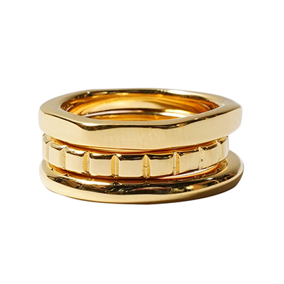 XOLO XOLO(ショロ) Triple with Cushion Ring -Gold- トリプルウィズ
