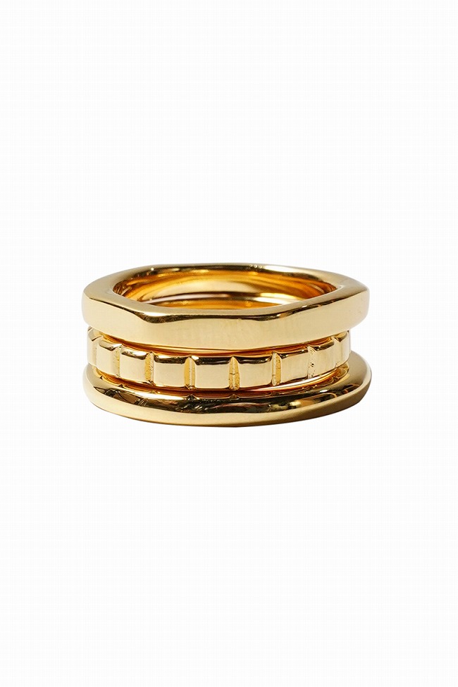 XOLO XOLO(ショロ) Triple with Cushion Ring -Gold- トリプルウィズ
