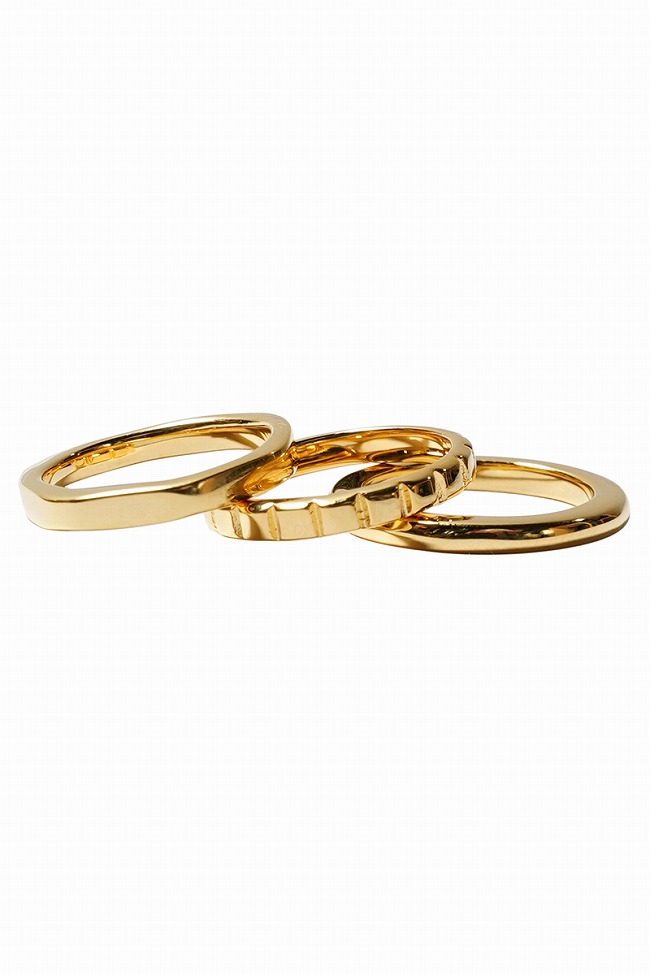 XOLO（ショロ）Triple Ring XOLO XOLO(ショロ) Triple with Cushion Ring -Gold- トリプルウィズ