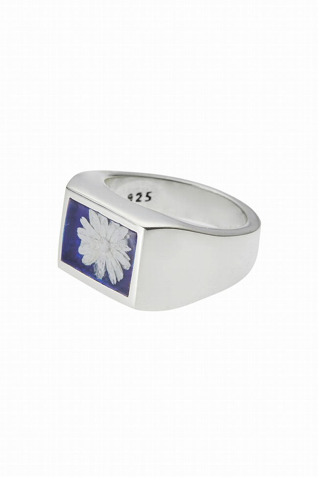 xolo signet ring flower ショロシグネットリング XOLO XOLO(ショロ) Signet Ring with Deep Blue Flower シグネット