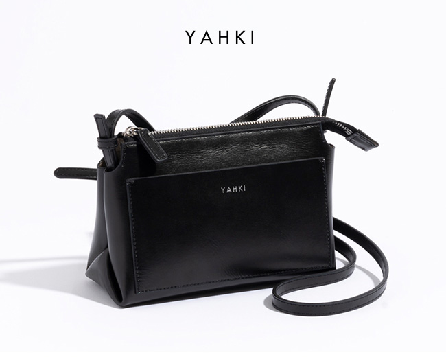 【新品未使用】ヤーキ バッグ ショルダー スクエア クロスボディバッグ ブラック YAHKI（ヤーキ） ショルダーバッグ レディース スクエア クロスボディ