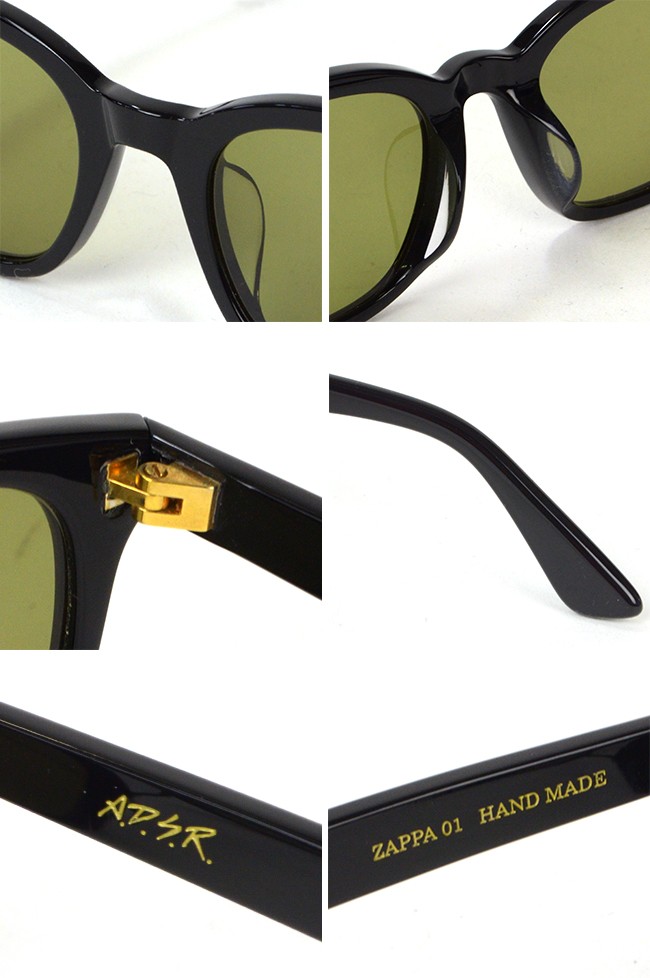 新品 　A.D.S.R. ZAPPA　サングラス　眼鏡　メガネ A.D.S.R.（エーディーエスアール） ZAPPA ザッパ シャイニーブラック