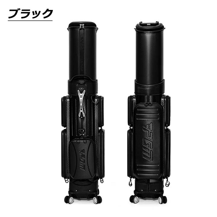 キャディバッグ 4輪キャスター ポータブルゴルフバッグ ハードケース