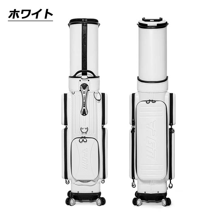 キャディバッグ 4輪キャスター ポータブルゴルフバッグ ハードケース
