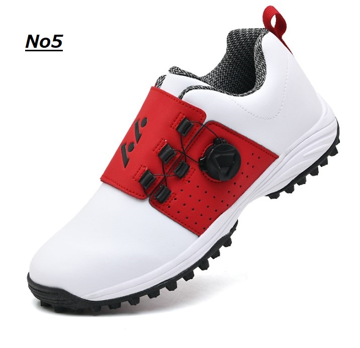 ポイント5倍!】ゴルフシューズ ダイヤル式 スパイクレス スニーカー