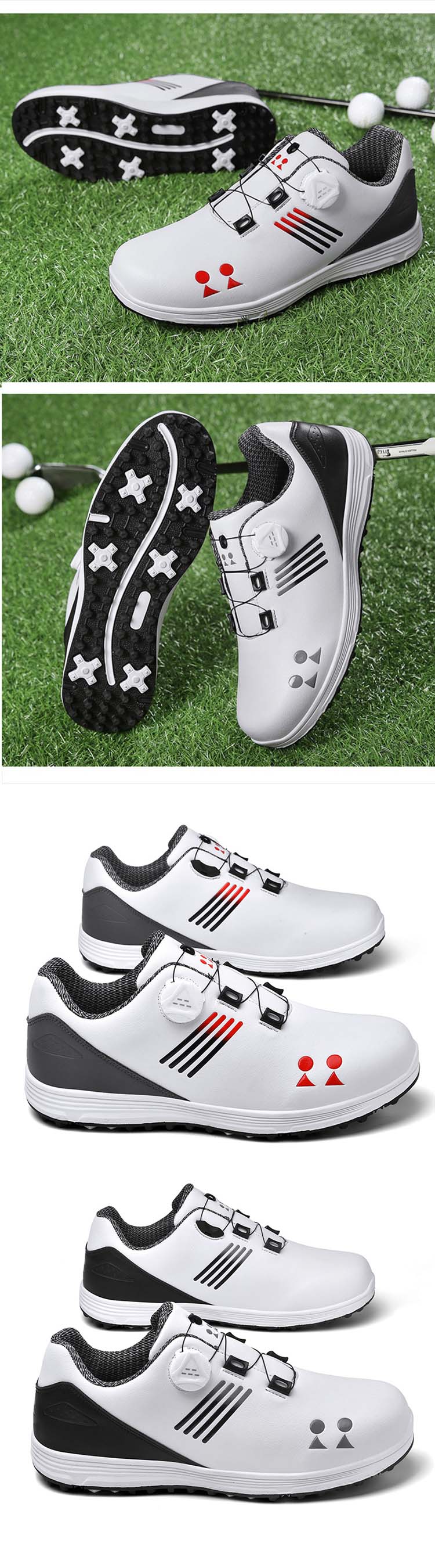 ゴルフシューズ ダイヤル式 BOA スパイクレス スニーカータイプ 歩き