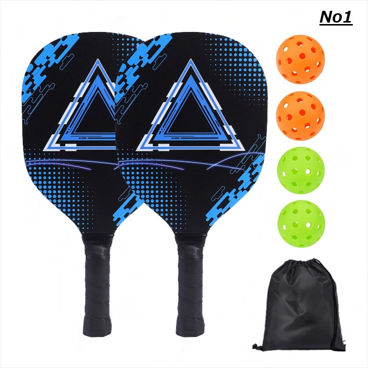 ピックルボール パドル 木製 軽量ピクル ボール ラケット×2個 ボール4