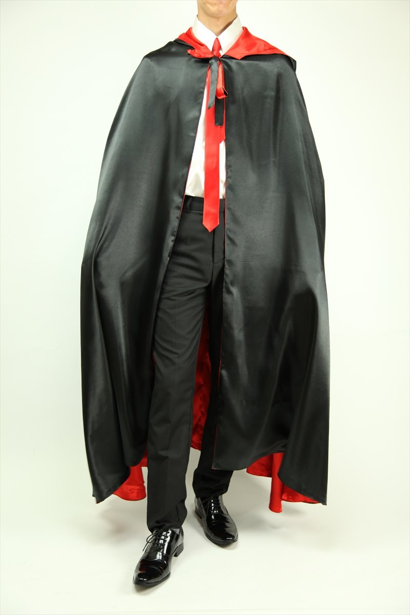 nakakyoshin○ハロウィン ドラキュラマント フード付きロング全
