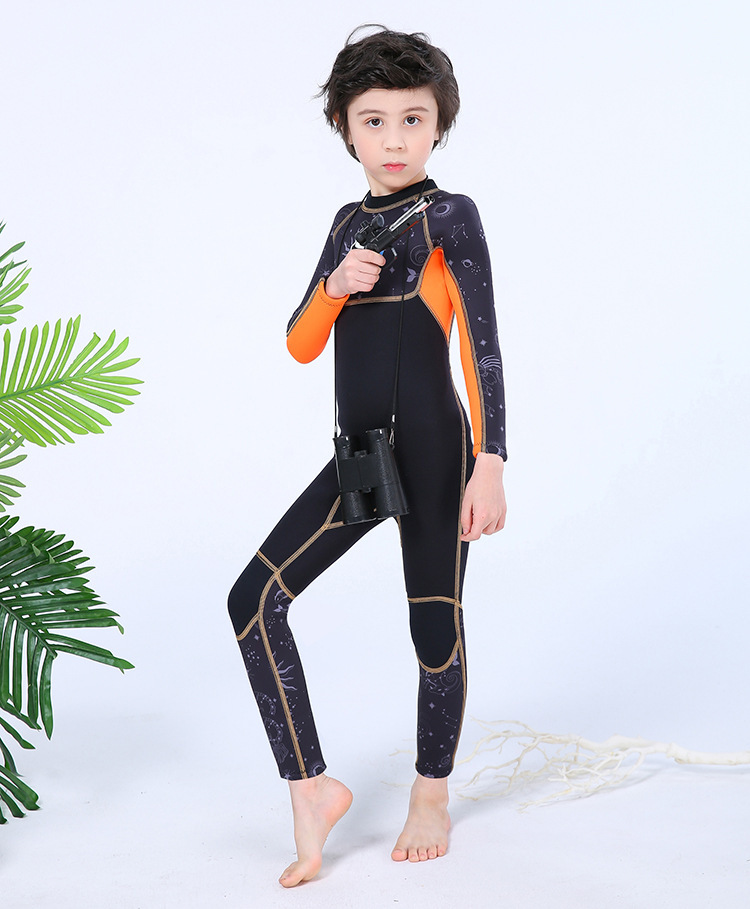 キッズ ウェットスーツ 2.5mm 子供 男の子 ダイビング サーフィン ネオプレーンバックジッパー...