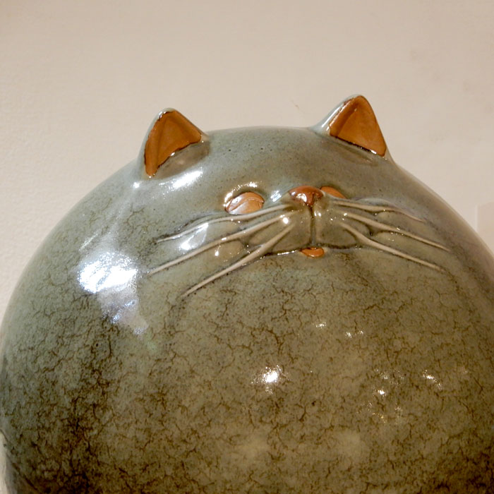 陶器の置物ねこ。大小セット 楽天市場】【最大1000円OFF】sen ねこの置物 twin cats【猫 ネコ